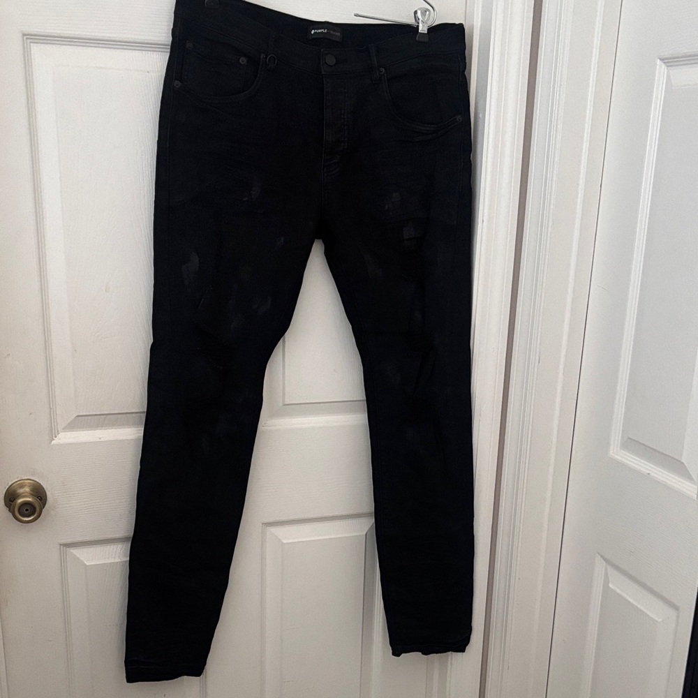 Men's Black Jeans distressed look